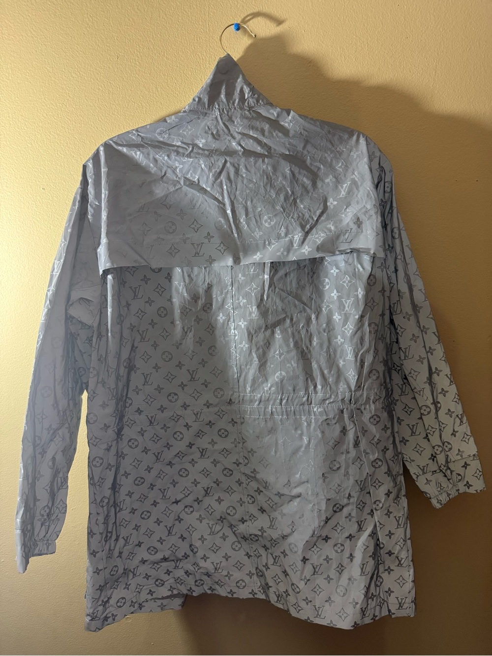 Louis Vuitton Light Gray Monogram Trench Coat